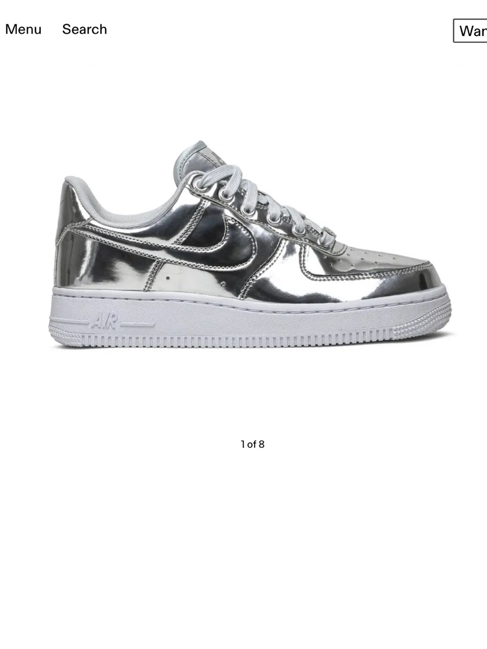 Nike Air Force 1 Low Metallic Silver Sneakers